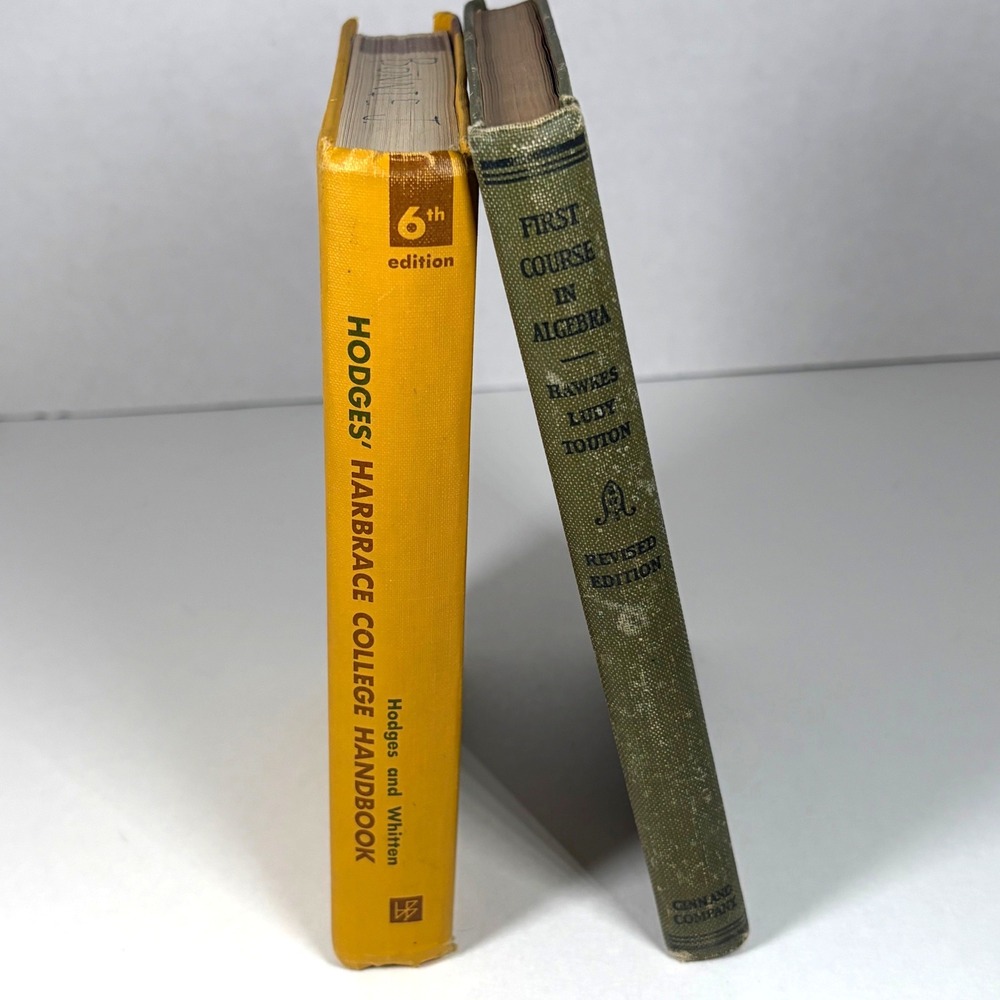 Vintage Academic Book Set College Handbook 6th Ed & First Course in Algebra